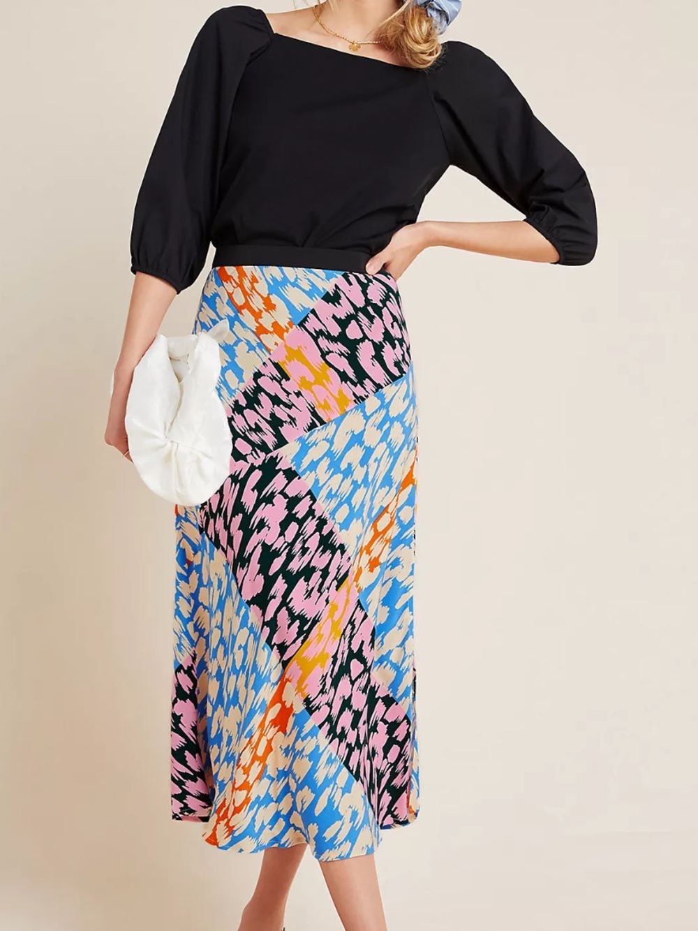 Anthropologie Corey Lynn Calter Bias Midi Skirt Size XL